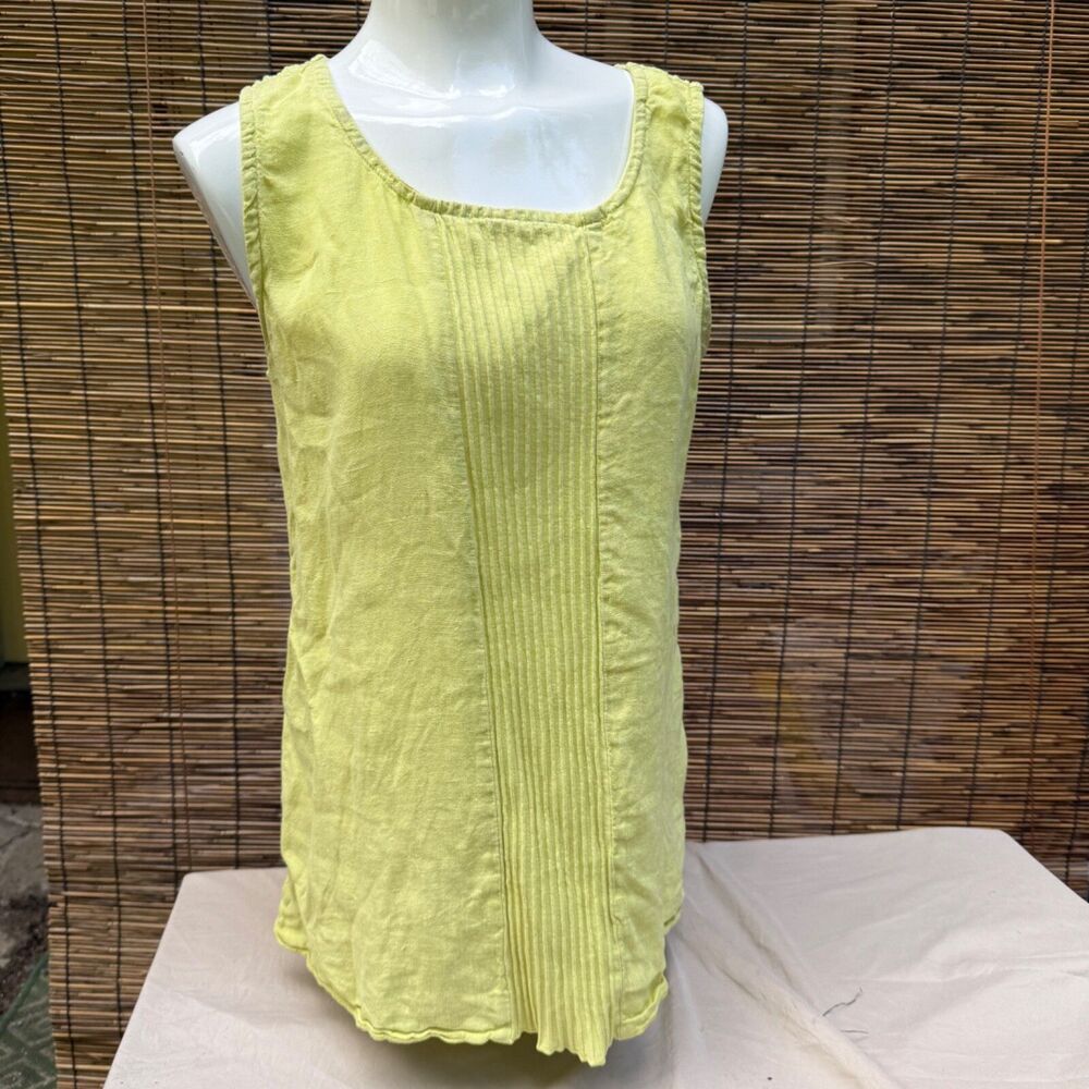 Fenini Linen Tank Top Size‎ S Lagenlook Relaxed Boho Casual Coastal